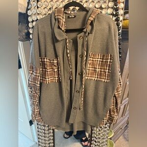 Miss Me Plaid Pocket Button-Up Shirt